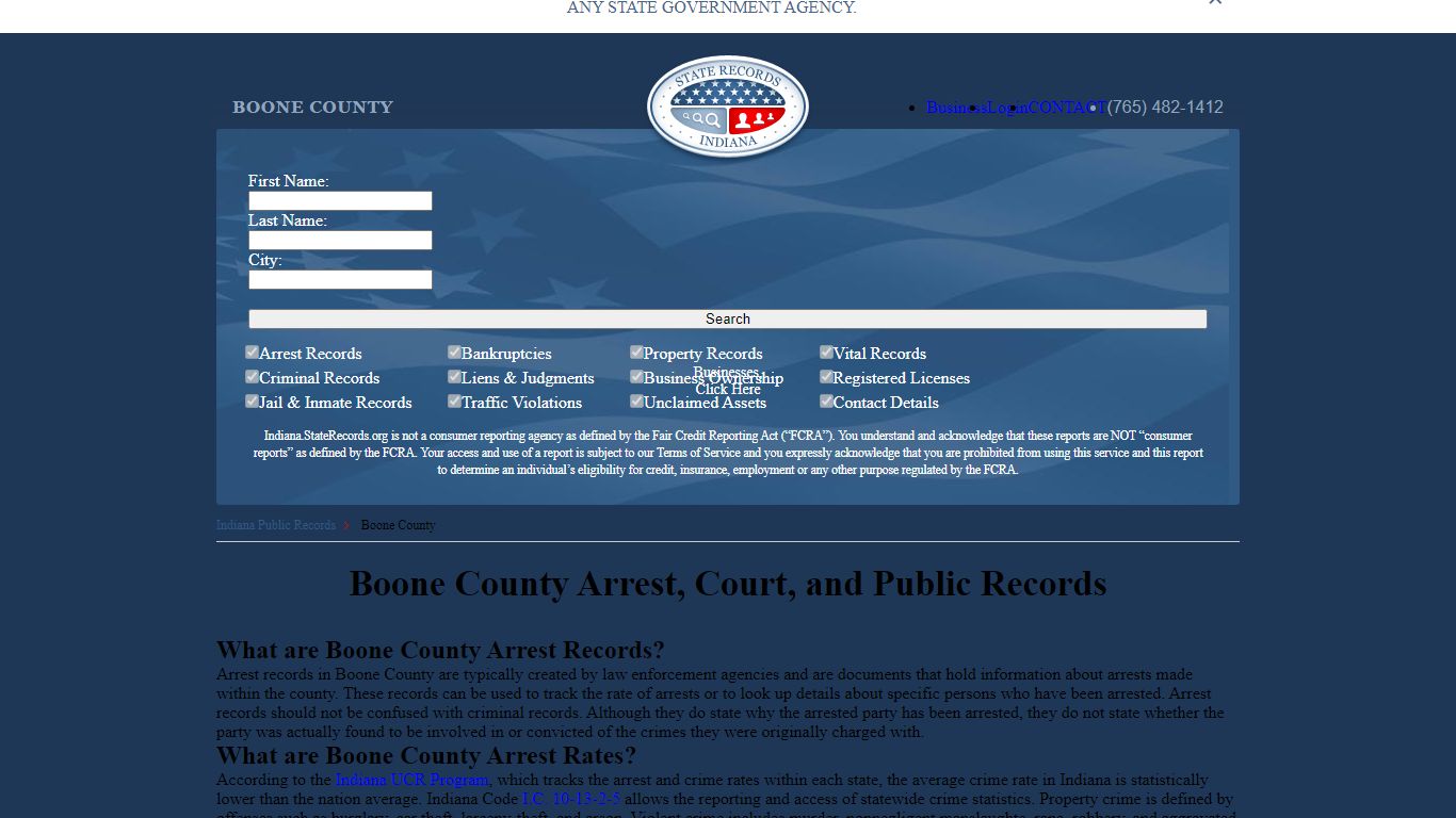 Boone County Arrest, Court, and Public Records